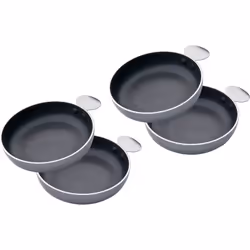 4 petits plats légers Revêtement CADAC GreenGrill Facile à nettoyer Idéal pour les barbecues camping CADAC Diamètre ø 12,5cm