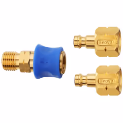 Raccord en G1/2'' permettant d'encliqueter/décliqueter facilement le tuyau de gaz sur un barbecue. Avec double connection. Ga ...