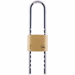 Cadenas à clé Yale en laiton 50mm avec anse amovible et réglable 59-155mm - 3 clés incluses