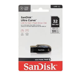 Lot de 2 Clé USB SanDisk Ultra Curve 32Go USB 3.2 Gen1 100MB/s SDCZ550-032G-G46