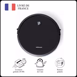 Aspirateur robot Mellerware City Lite - 1400 Pa - Autonomie 160 min - Navigation RANDOM - Triple filtrage