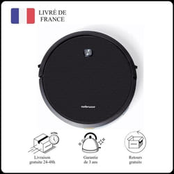 Aspirateur robot Mellerware City Lite - 1400 Pa - Autonomie 160 min - Navigation RANDOM - Triple filtrage