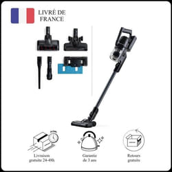 Mellerware - Aspirateur vertical Rider Pro! 400W  Sans fil sac et brosse  Puissant et professionnel 22KPA  Avec 5 accessoires