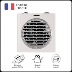 Mellerware - Radiateur electrique Homy! 2000W  Chauffage électrique à basse consommation  Anti-basculement  20 m2  Blanc
