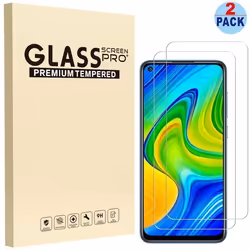 Protecteur décran - Xiaomi - Redmi Note 9 - Verre trempé - 2 pièces - Résistant aux rayures