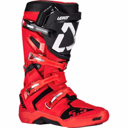 Leatt 5.5 FlexLock Bottes de motocross, noir-rouge, taille 47 pour Hommes