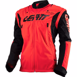 Leatt 4.5 Lite Veste de motocross imperméable, noir-rouge, taille 2XL pour Hommes