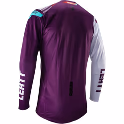 Leatt 5.5 Ultraweld Contrast Maillot de motocross, blanc-pourpre, taille 2XL pour Hommes