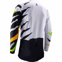 Leatt 5.5 UltraWeld Tiger Maillot de motocross, noir-blanc-vert, taille S pour Hommes