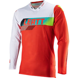 Leatt 5.5 Ultraweld Contrast Maillot de motocross, blanc-rouge, taille 2XL pour Hommes