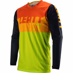Leatt 4.5 Lite Maillot de motocross, vert-orange, taille XL pour Hommes