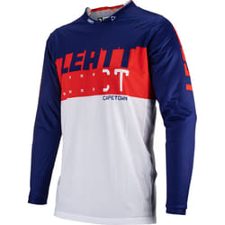 Leatt 4.5 Lite Maillot de motocross, blanc-rouge-bleu, taille M pour Hommes