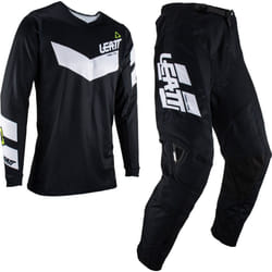 Leatt 3.5 Ride 2023 Maillot de motocross et ensemble de pantalons, noir-blanc, taille S pour Hommes