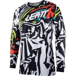 Leatt 3.5 Zebra Maillot de motocross et ensemble de pantalons, noir-blanc, taille XS pour Hommes