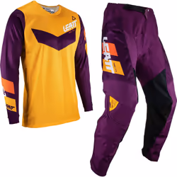 Leatt 3.5 Ride Ensemble de maillots et de pantalons de motocross pour enfants, bleu, taille XS pour Garçons