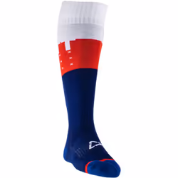 Leatt Tricolor Chaussettes de motocross, blanc-rouge-bleu, taille S M pour Hommes