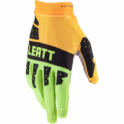 Leatt 2.5 X-Flow Contrast Gants de motocross, noir-vert-jaune, taille 2XL pour Hommes