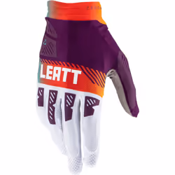 Leatt 2.5 X-Flow Contrast Gants de motocross, blanc-pourpre, taille 2XL pour Hommes