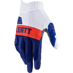 Leatt 1.5 GripR Gants de motocross, blanc-rouge-bleu, taille XL pour Hommes