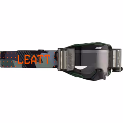 Leatt Velocity 6.5 Camo Roll-Off Lunettes de motocross, noir-vert pour Hommes