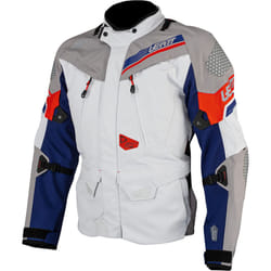 Leatt ADV DriTour 7.5 veste textile de moto imperméable, gris-rouge-bleu, taille 3XL pour Hommes