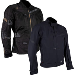 Leatt ADV FlowTour 7.5 veste textile de moto imperméable, noir-gris, taille S pour Hommes