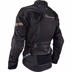 Leatt ADV FlowTour 7.5 veste textile de moto imperméable, noir-gris, taille S pour Hommes