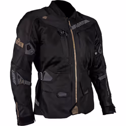 Leatt ADV FlowTour 7.5 veste textile de moto imperméable, noir-gris, taille S pour Hommes