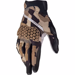 Leatt ADV X-Flow 7.5 Camo Short Gants de moto, noir-brun, taille XL pour Hommes