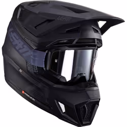Leatt 7.5 V24 Stripes Casque de motocross avec lunettes, noir-gris, taille M pour Hommes