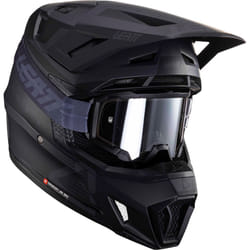 Leatt 7.5 V24 Stripes Casque de motocross avec lunettes, noir-gris, taille L pour Hommes