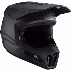 Leatt 2.5 V24 Stealth Casque de motocross, noir, taille XL pour Hommes