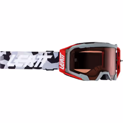 Leatt Velocity 5.5 Camo 2024 Lunettes de motocross, gris-rouge pour Hommes