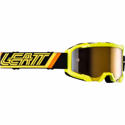 Leatt Velocity 4.5 Iriz Stripes 2024 Lunettes de motocross, noir-jaune pour Hommes