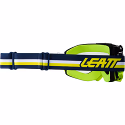 Leatt Velocity 4.5 Stripes 2024 Lunettes de motocross, blanc-bleu-jaune-multicolore pour Hommes