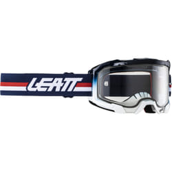 Leatt Velocity 4.5 Stripes 2024 Lunettes de motocross, blanc-rouge-bleu pour Hommes