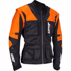Leatt 5.5 Enduro 2023 Veste de motocross, noir-orange, taille 2XL pour Hommes