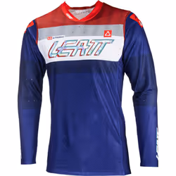 Leatt 5.5 Ultraweld 2024 Maillot de motocross, rouge-bleu, taille L pour Hommes