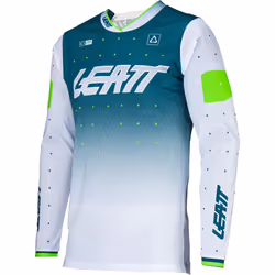 Leatt 4.5 Lite Gradient 2024 Maillot de motocross, blanc-vert, taille S pour Hommes