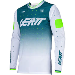 Leatt 4.5 Lite Gradient 2024 Maillot de motocross, blanc-vert, taille L pour Hommes