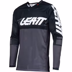Leatt 4.5 X-Flow 2024 Maillot de motocross, noir-gris, taille M pour Hommes