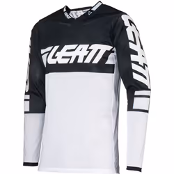 Leatt 4.5 X-Flow 2024 Maillot de motocross, noir-gris, taille M pour Hommes