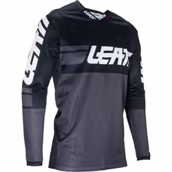 Leatt 4.5 X-Flow 2024 Maillot de motocross, noir-gris, taille XL pour Hommes