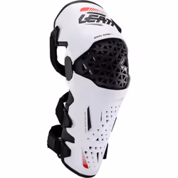 Leatt Dual Axis Pro Protège-genoux et tibias, blanc, taille 2XL pour Hommes