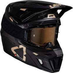 Leatt 9.5 Carbon Bronze 2025 Casque de motocross avec lunettes, charbon, taille S pour Hommes