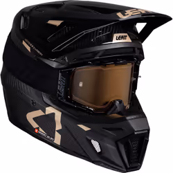 Leatt 9.5 Carbon Bronze 2025 Casque de motocross avec lunettes, charbon, taille L pour Hommes