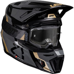 Leatt 8.5 2025 Casque de motocross avec lunettes, noir-gris-or, taille XS pour Hommes