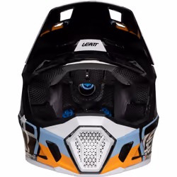 Leatt 7.5 Patch Casque de motocross avec lunettes, noir-blanc-orange, taille M pour Hommes