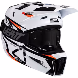 Leatt 3.5 Sharp Casque de motocross avec lunettes, noir-blanc-rouge, taille XL pour Hommes