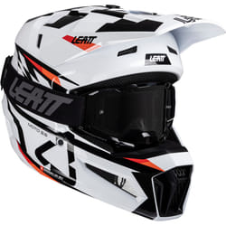Leatt 3.5 Sharp Casque de motocross avec lunettes, noir-blanc-rouge, taille XL pour Hommes